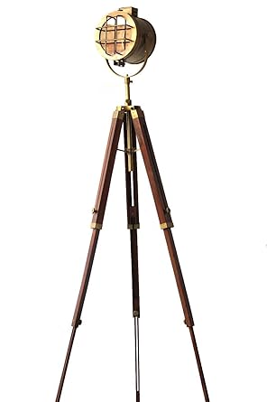 Collectibles Buy Nautical Regency Searchlight Focus Floor Lamp Three Fold Tripod