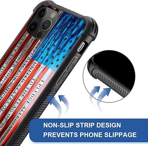 Miniatura 2 de DAIZAG Funda compatible con iPhone 13, funda con diseño de promesa de lealtad a la bandera estadounidense para iPhone 13 para hombre y mujer,