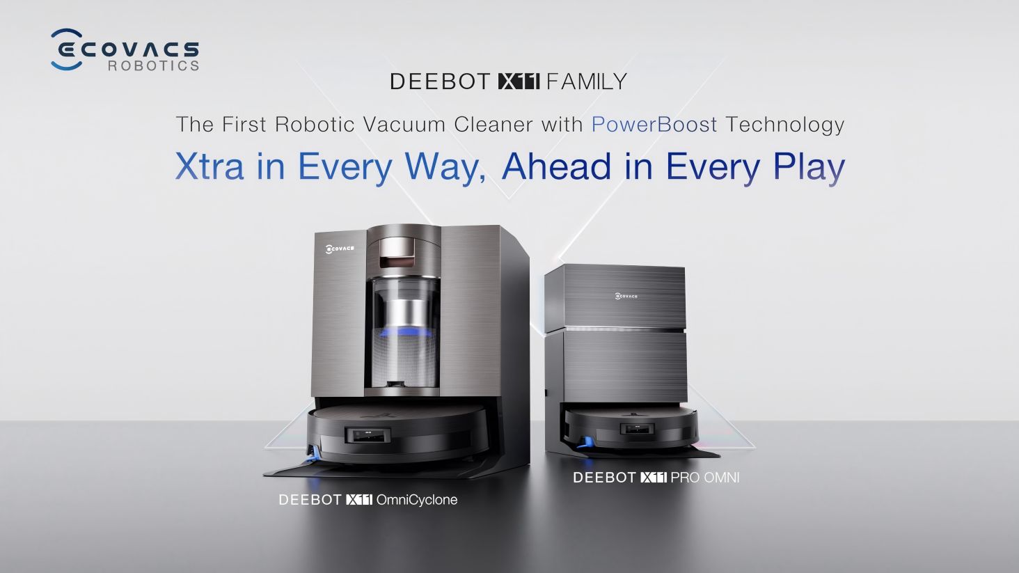 ECOVACS DEEBOT X11 OMNICYCLONE Robot Vacuum and Mop, PowerBoost