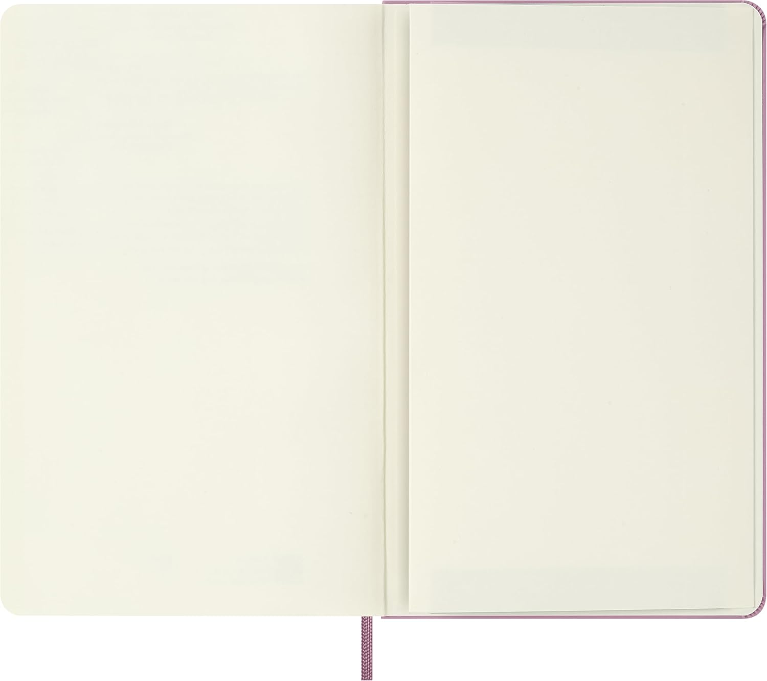 Moleskine Colored Patterned Notebook, Hard Cover, Large (5" x 8.25") Ruled/Lined, Majestic Pink, 240 Pages