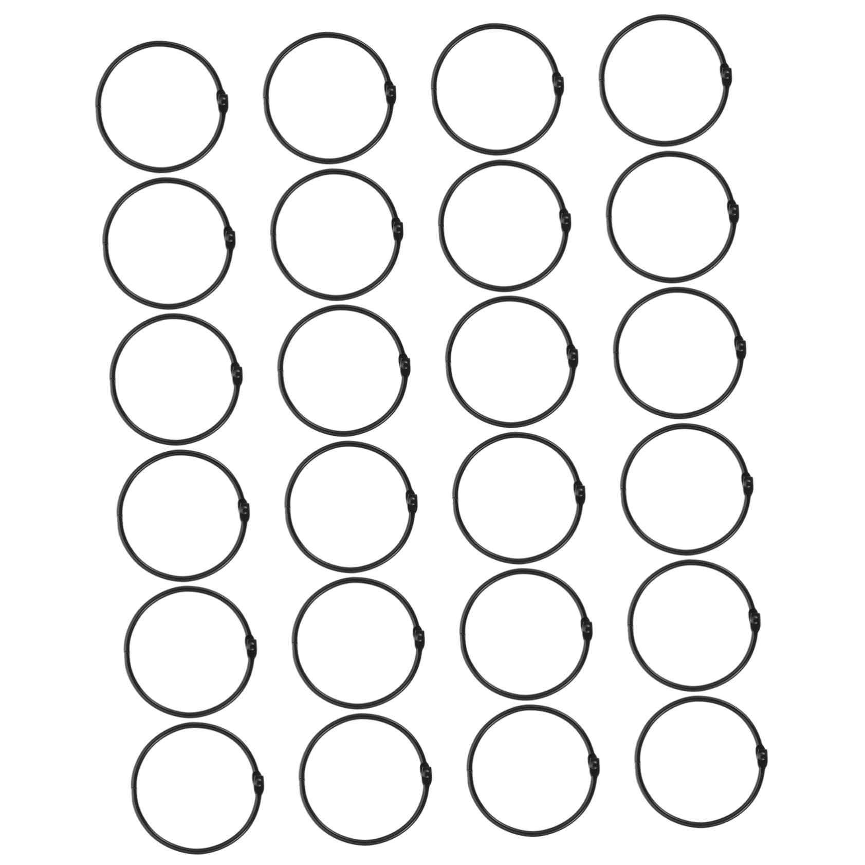 MUCKLILY 24Pcs Metal Curtain Rings Circular Shower Curtain Rings for Home Decor Smooth Finish No Scratch Design for Various Curtain Styles