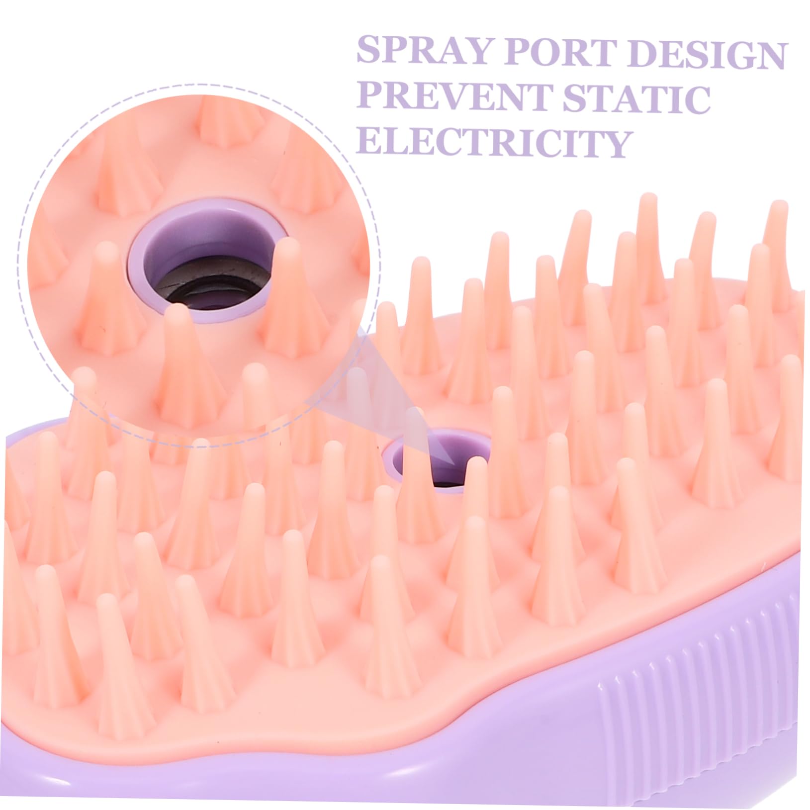 INOOMP 5pièces Brosse à Vapeur Pour Chat Brosse Auto-nettoyante Massage Pour Toilettage Relaxant Et Couleur Violette