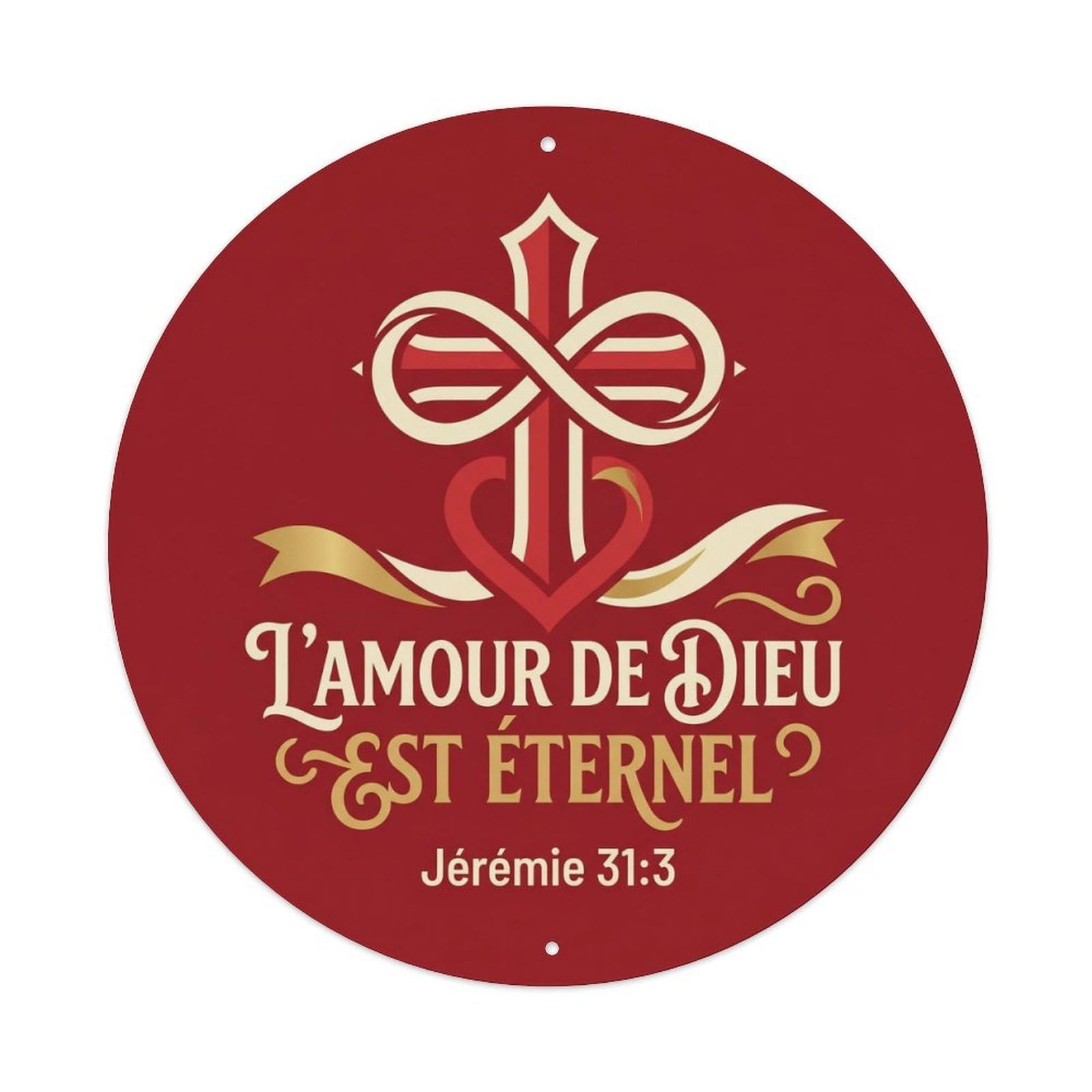 L Amour De Dieu Eternal Loving Metal Tin Sign