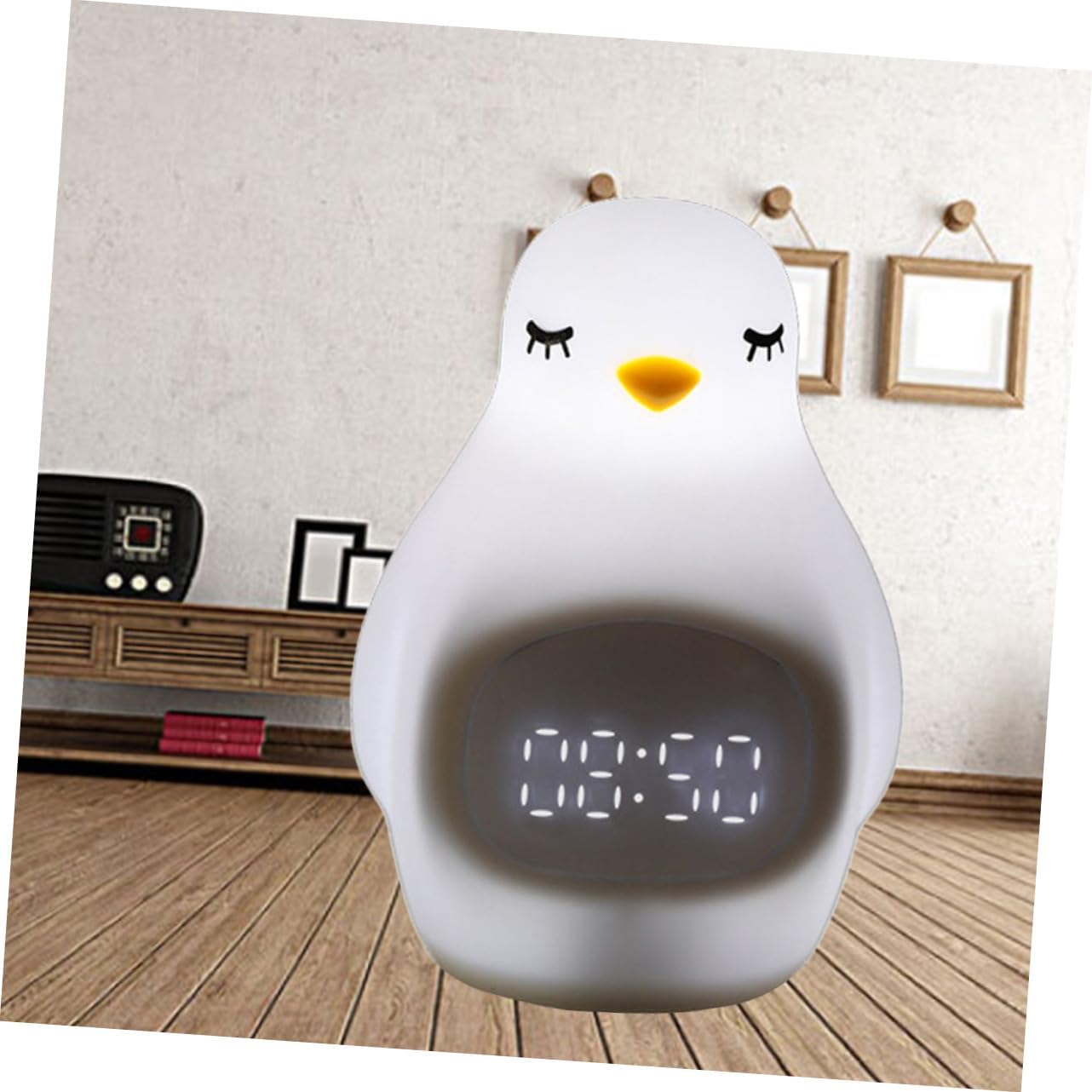 Silicone Alarm Clock Led Digital Lamp Snooze Function Accurate Delay and Voice-Activated Mode for Home and Office
