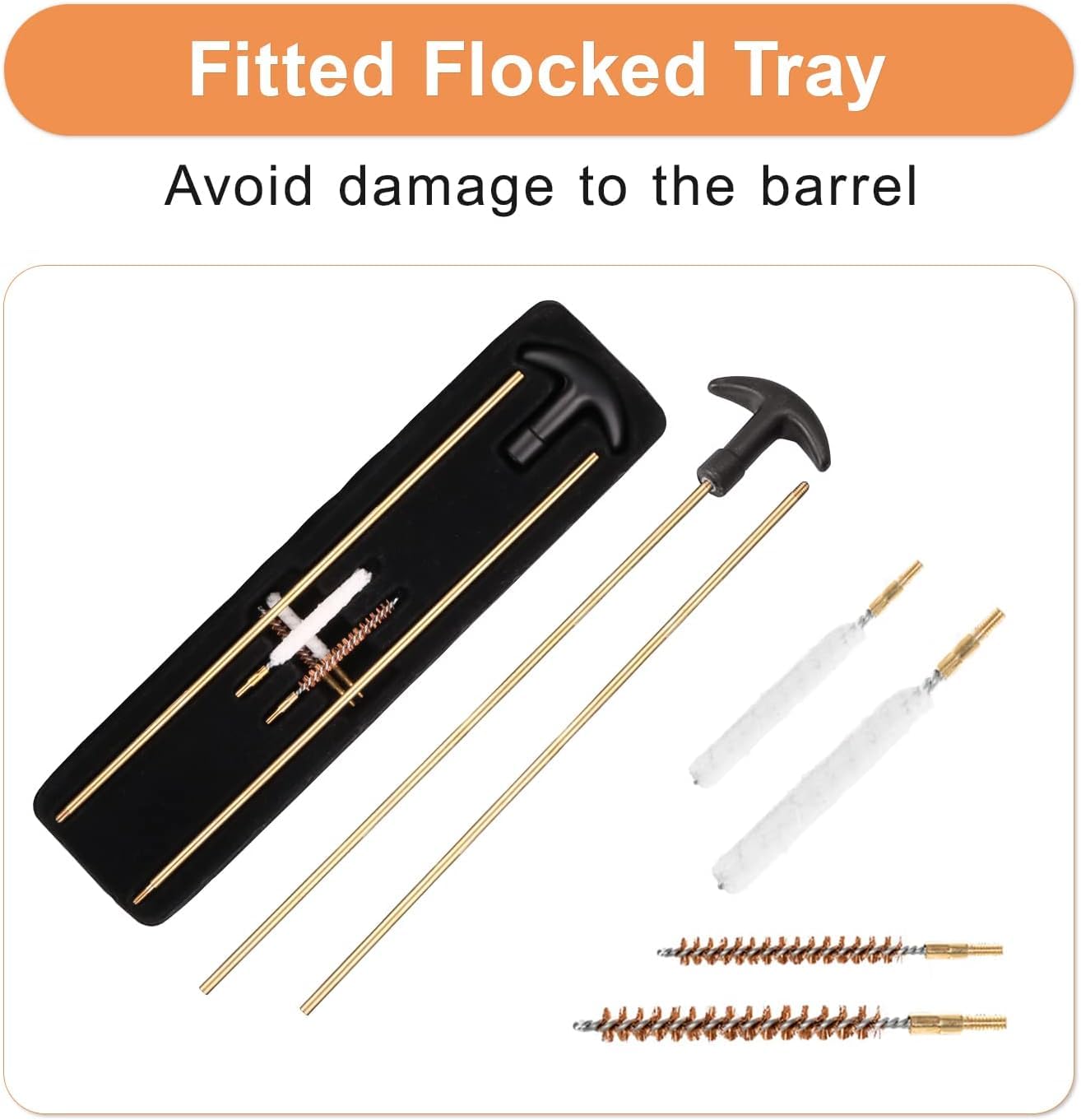 YUEWO Gun Cleaning Kit 5.56MM 4.5MM .17 .22 Caliber Gun Cleaning Kit for Handgun Rifle Shotgun Pistol, Hunting Gun Accessories Gun Barrel Cleaning Tool for Shooting