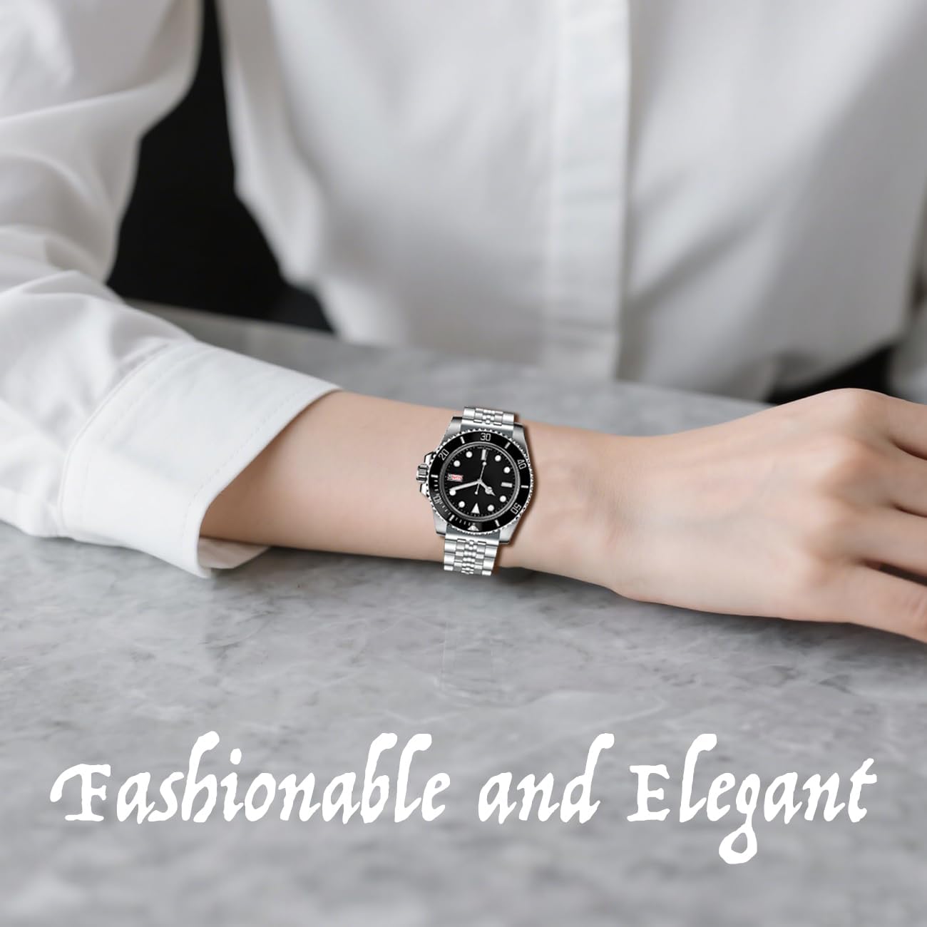 Stainless Steel Watch Band for Women Men Compatible with Samsung Galaxy Watch 7/6/5/4 40/44mm, Watch 6 Classic 43/47mm Band, Galaxy Watch Band 5 Pro Strap 45mm, Watch 4 Classic 42/46mm Strap