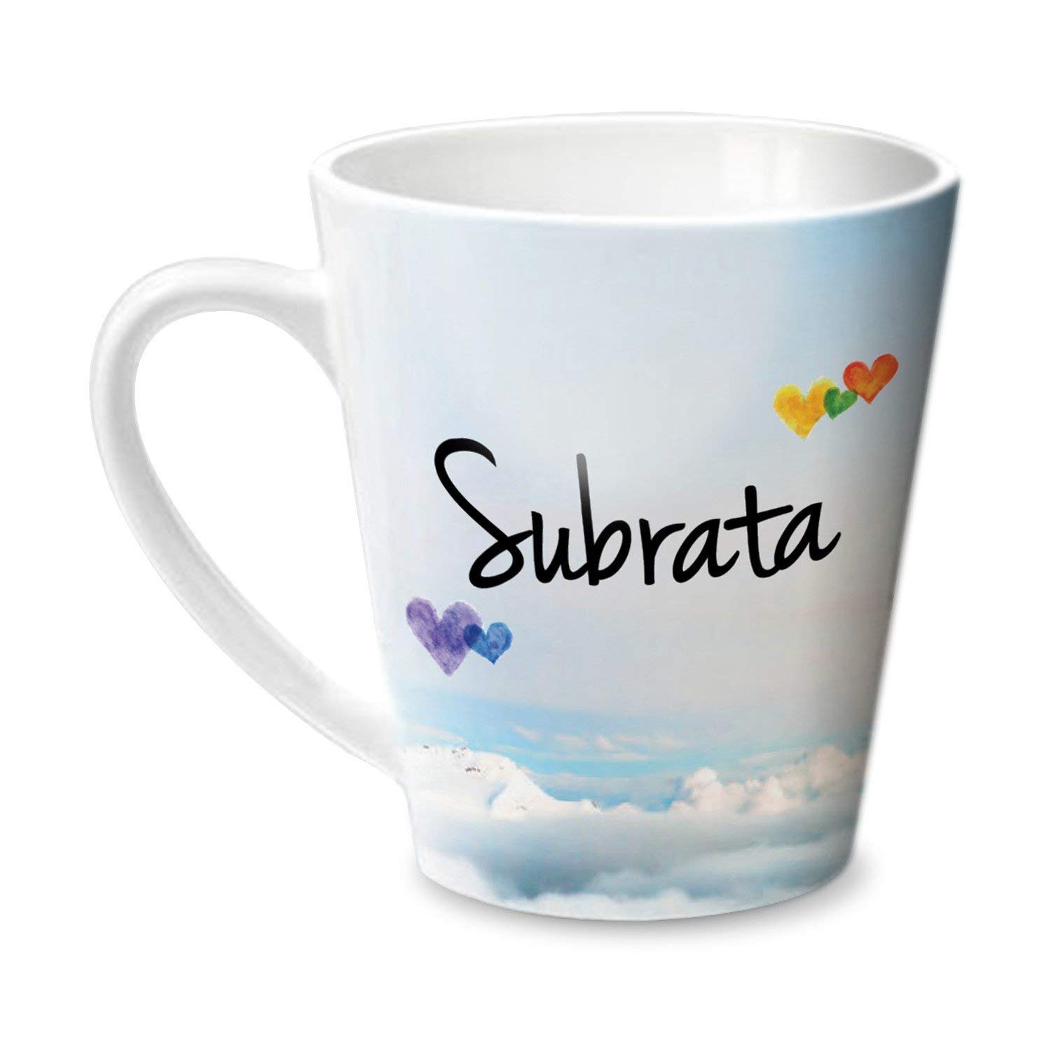 Hot Muggs® Simply Love You Subrata Conical Personalised Name Ceramic, 315ml, 1 Unit