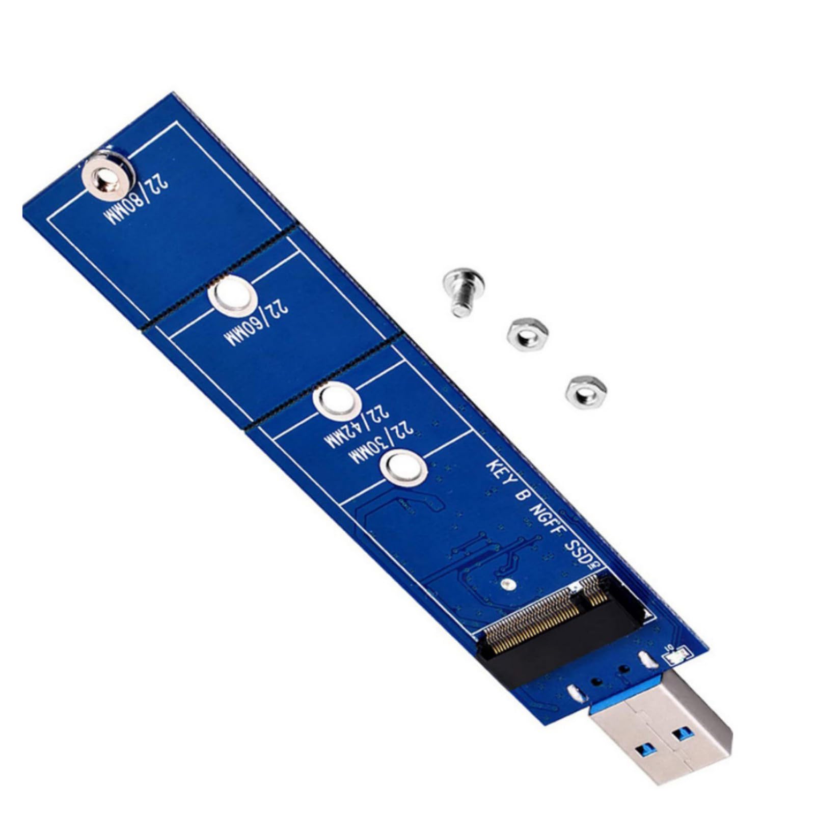 WEISUYUUS Solid Disk to USB3.0 Adapter 2230 2242 2260 2280 Solid Disk 5Gbps Highly Speed Data Transfer and Quick Setups