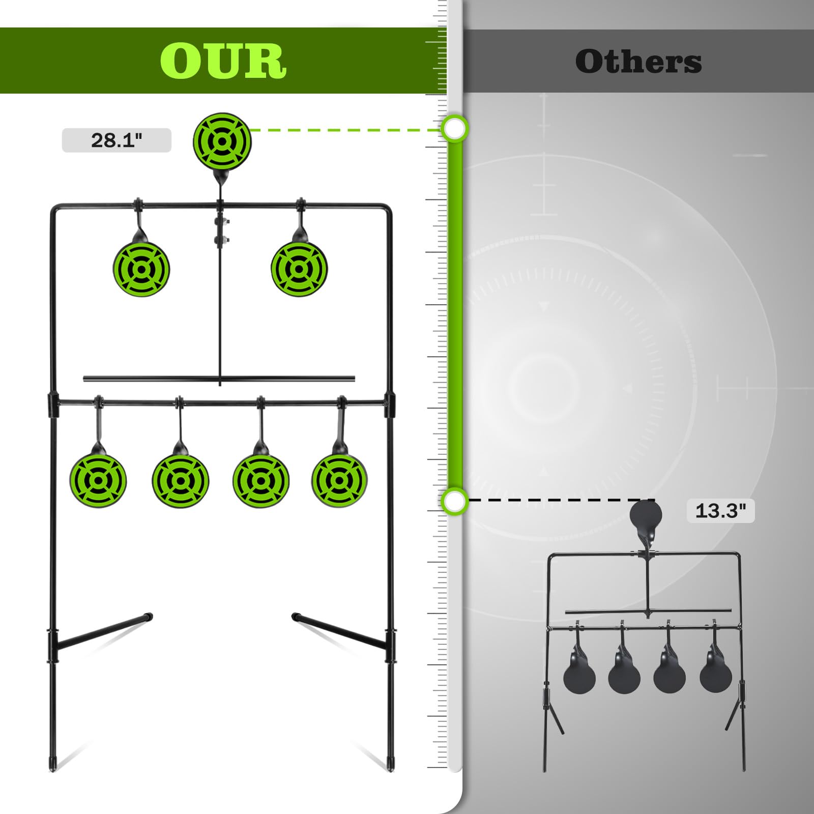 Ideagle BB Gun Targets Larger Metal Resetting Airsoft Pellet Gun Shooting Target for Backyard, Rated for .177 .20 Caliber