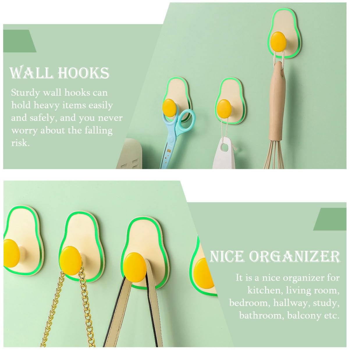 jojofuny 20piezas Ganchos De Pared Adhesivos De Para Baño y Cocina Ganchos Multifuncionales Sin Taladro Organizador De Para Ropa y Accesorios