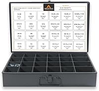 Vista 1 de Surtido de cajones metálicos de rosca gruesa de acero inoxidable de 1275 piezas