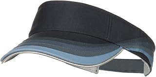 3 Panel Wave Cotton Piping Visor - Navy OSFM
