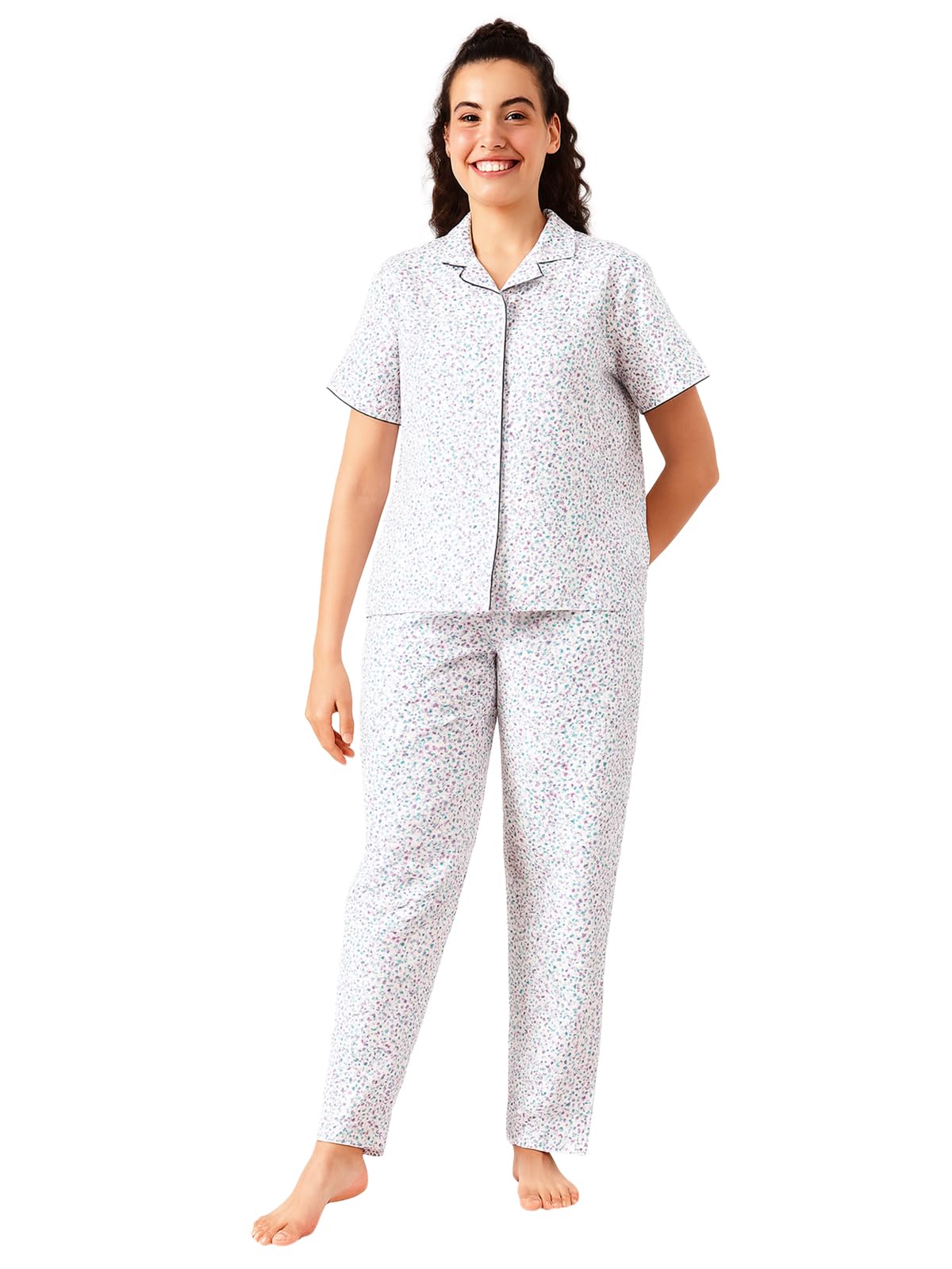 clovia Women's Cotton Sleepwear Set Pack of 2-picture-21
