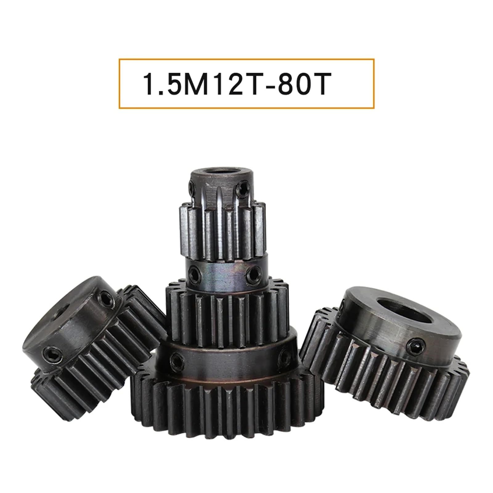 Engrenage cylindrique 1,5M-65T, alésage 12/14/15/16/17/20 mm, épaisseur des dents 12 mm, acier au carbone, 1 pièce(10 mm)