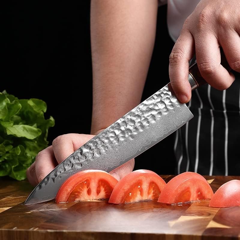 Miniatura 6 de Chef's Meat Cutting Knife Professional Chef Kitchen Knife Sharp Forging Damascus Steel Cleaver Vegetable Santoku Utility Best Kitchen Tool Wood