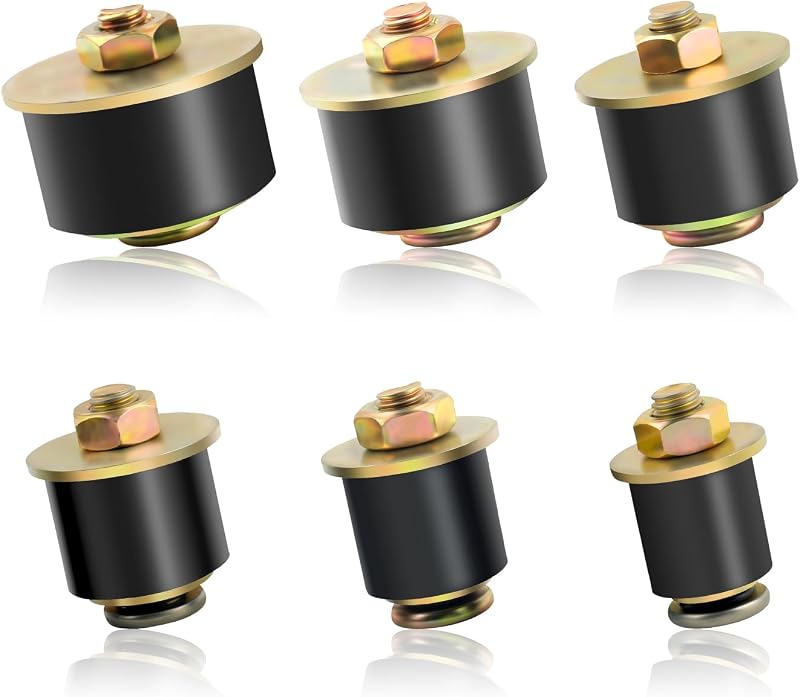 Kit de Tampões de Expansão de Borracha Figpade para Furos de 19 a 38 mm – 6 Unidades