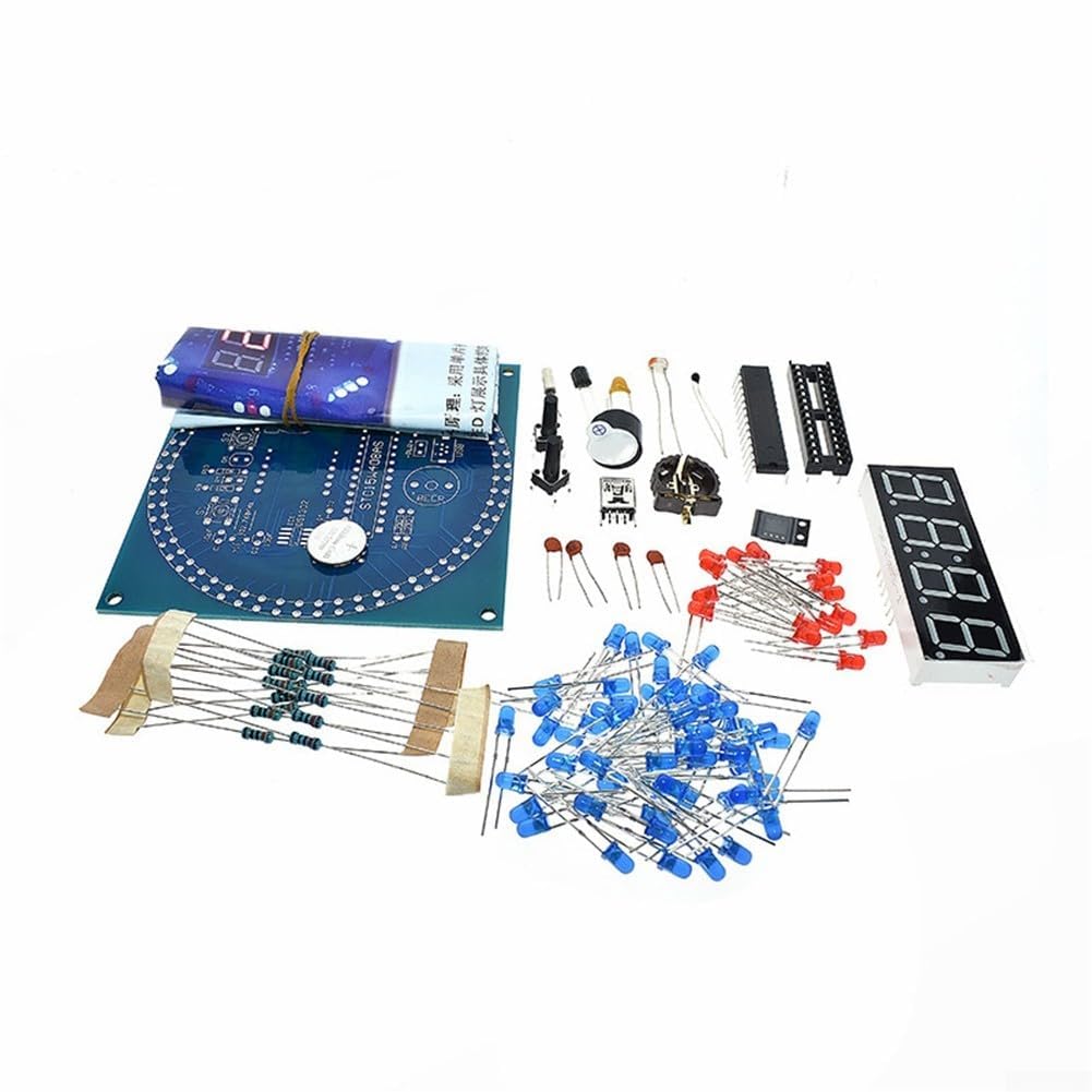 BEYOEE Interactive For DIY Project Electronic Clock Kit for Developing Soldering Skills While Having Fun,Green