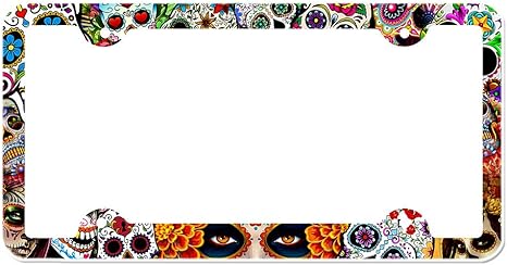 Sugar Skull License Plate Frame