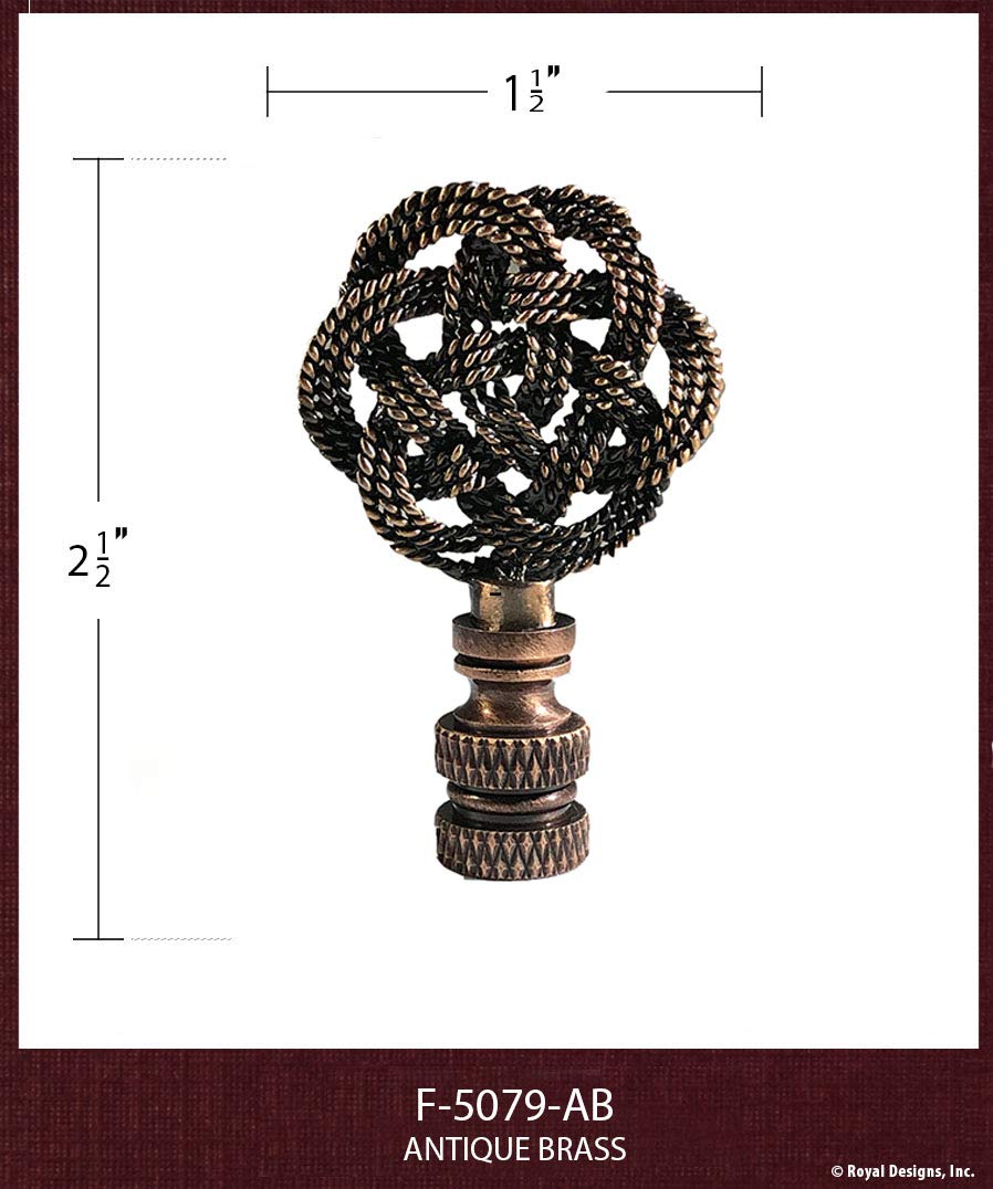 Royal Designs Inc. Deko-Lampe, keltischer Knoten, Antik-Messing Set of 2 messing antik-optik