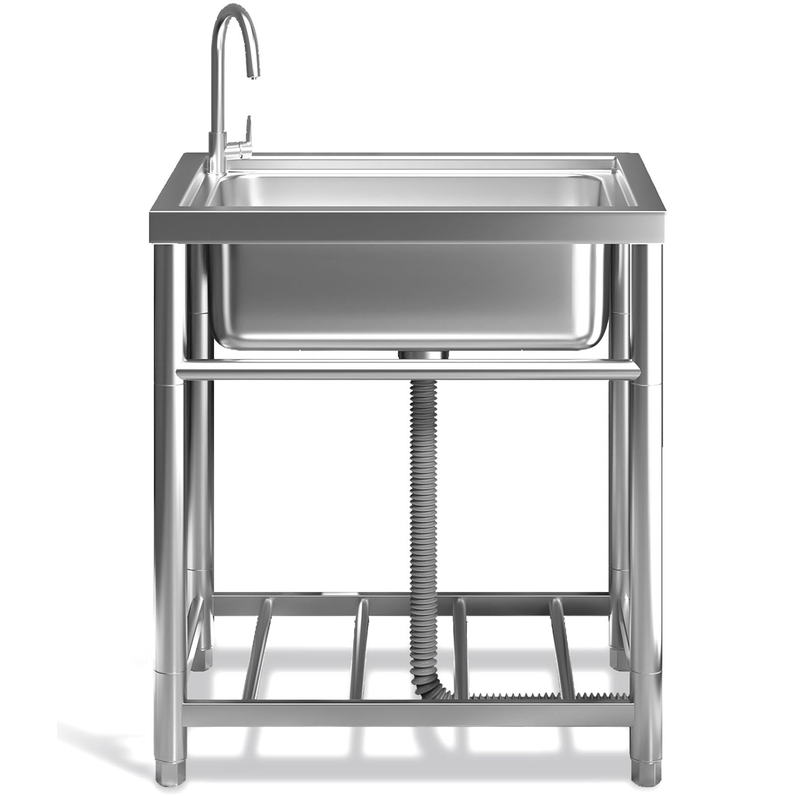 Évier de cuisine de 71 cm multifonctionnel en inox pour équiper idéalement votre buanderie