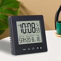 Delamiya Digitális Rádiós Ébresztőóra Hőmérővel Naptárral Fekete 1