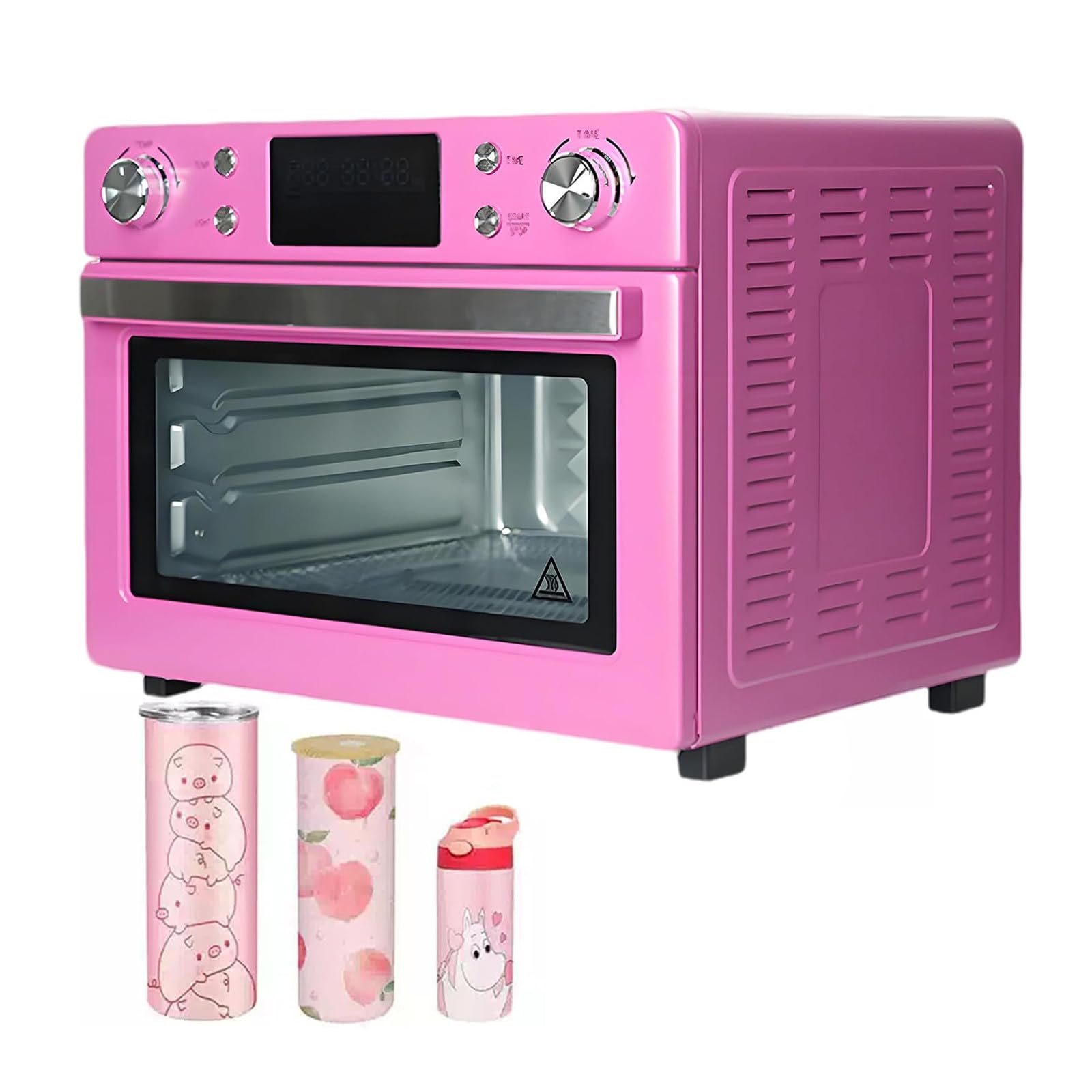 Horno de convección 16L/30L, pantalla digital, calefacción de 232.2 °C, tecnología de aire para espacios en blanco de sublimación, ideal para tazas y vasos, horno versátil y eficiente