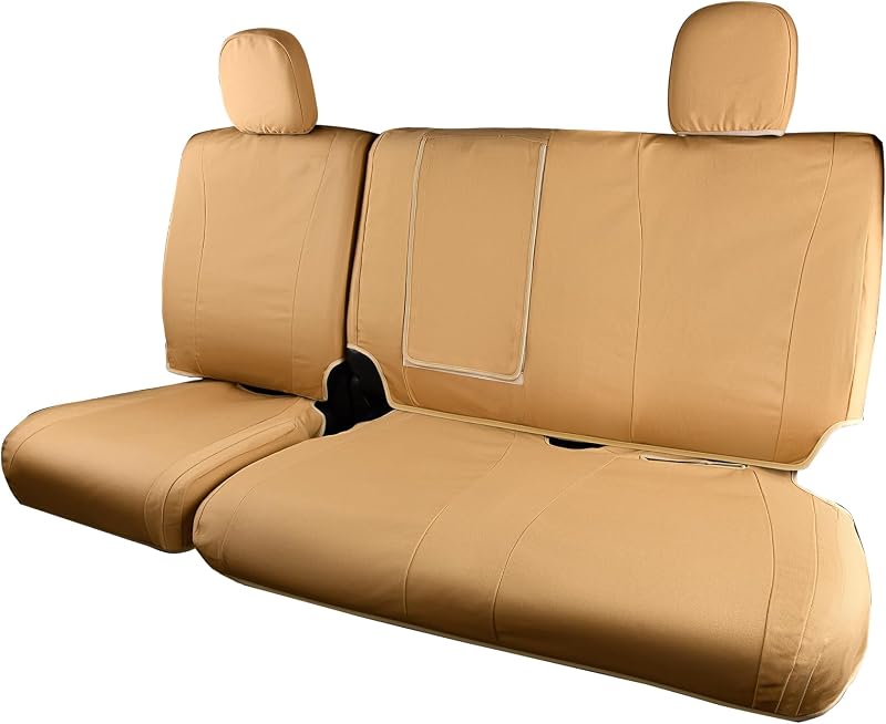 Capa para Banco Traseiro Coverado em Lona Impermeável Amarela, Compatível com Ford F150 2015–2026 e F250 F350 F450 2017–2026, Kit com 2 peças
