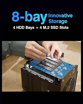TERRAMASTER D8 Hybrid HDD NVMe Enclosure 4 HDD + 4 NVMe SSD (Diskless)