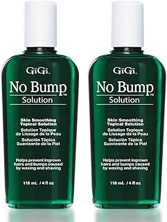 GIGI No Bump Skin Smoothing Topical Solution - 2 Pack, 4 fl oz Each - Effective Treatment for Ingrown Hair, Razor Bumps, and Irritation in Bikini Area and Other Shaved Areas for Women