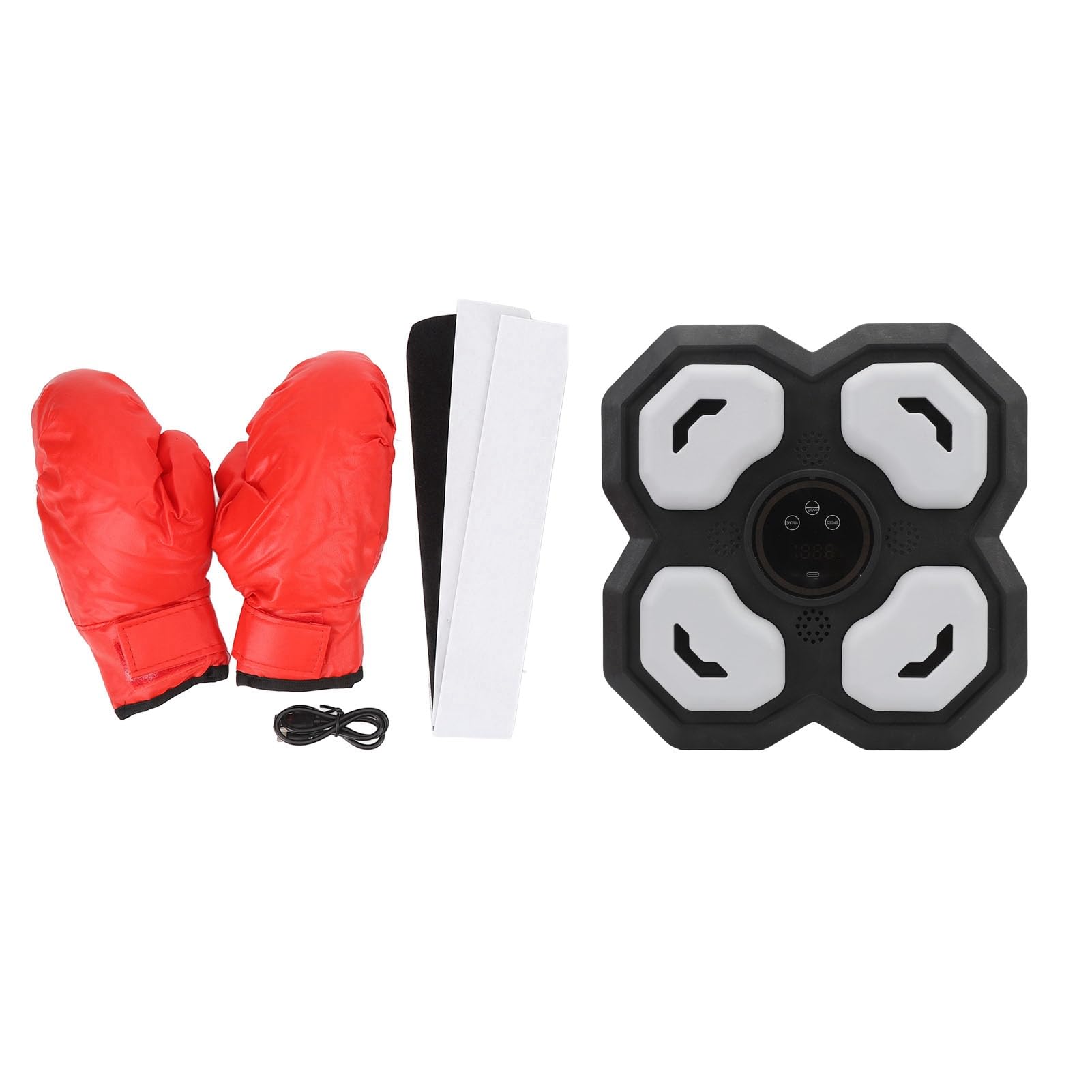 Cryfokt Macchina da Boxe Musicale, Allenatore di Boxe Intelligente Bluetooth Montato a Parete, Bersaglio da Elettronico con Sincronizzazione Musicale Dinamica modalità di Allenamento Multiple per