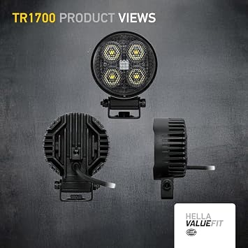 Hella Led-Çalışma Farı Tr1700-24/12V - 1700Lm - Vidalanmış/Montaj - Hareketli Montaj Barı - Yakın Alan Aydınlatması - Kablo Uzunluğu: 800Mm - Soket Modeli: Açık Kablo Uçları Led Work L 1G0 357 111-002