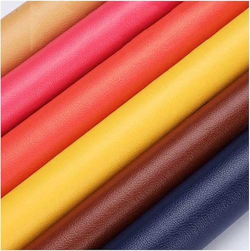 PHONME Parche de reparación de cuero de 54 x 20 pulgadas, parte trasera adhesiva, marrón, gris, negro, blanco, multicolor, cuero sintético, primeros