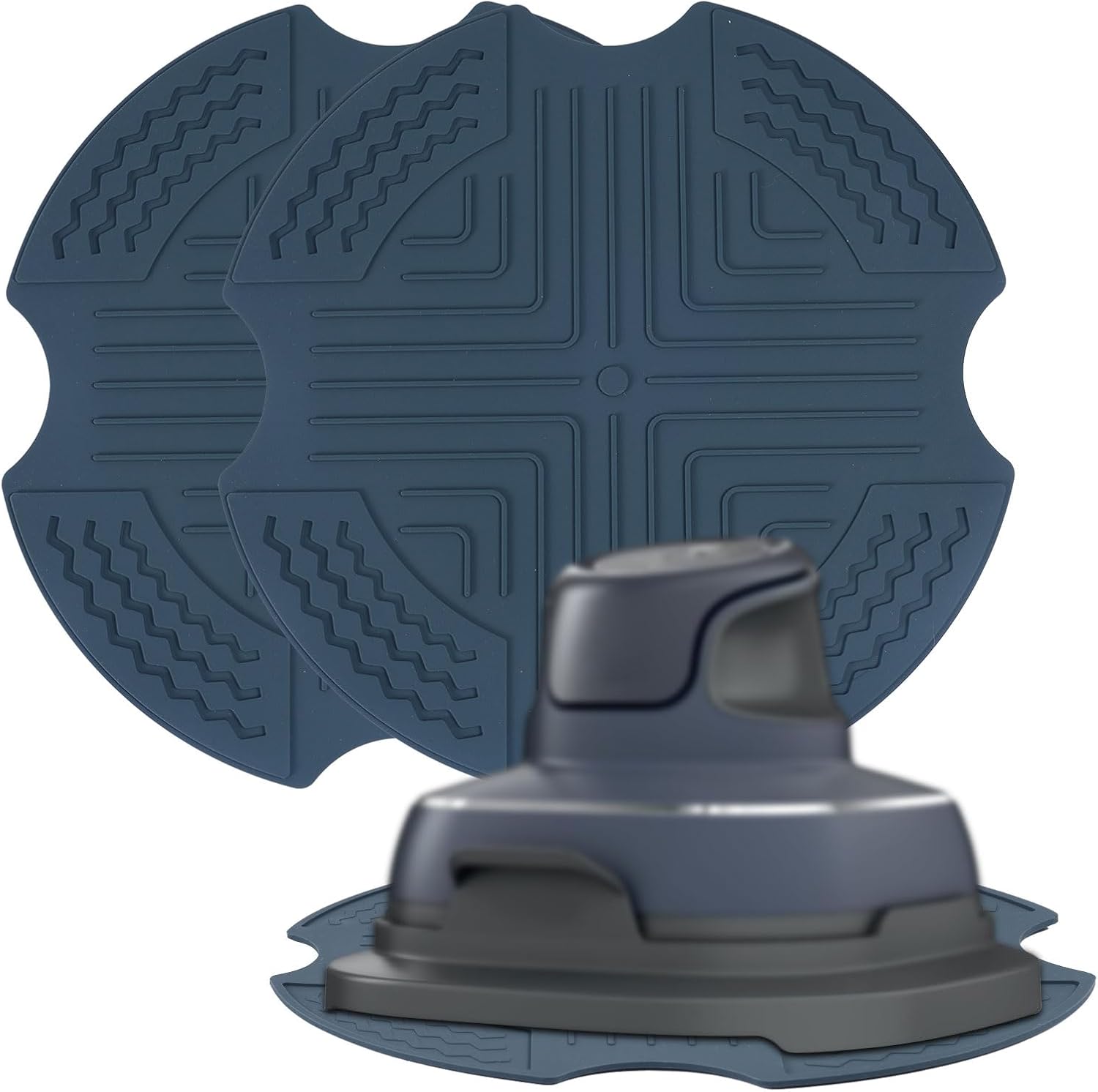 2pcs Silicone Air Fryer Trivets for Ninja Crispi, Heat Resistant Mat for Air Fryer Anti-Slip Silicone Trivets Reusable Hot Pads Compatible with Ninja Crispi (Navy Blue) 2pcs Silicone Air Fryer Trivets for Ninja Crispi, Heat Resistant Mat for Air Fryer Anti-Slip Silicone Trivets Reusable Hot Pads Compatible with Ninja Crispi (Navy Blue)