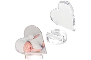 IEEKAcrylic Heart Shaped Couple Photo Frame