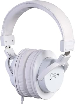 Carry-on SH100 Studio Headphones - 50mm Drivers for Premium Sound - Noise-Isolating Closed Back Studio Headphones - Comfortable Over-Ear Design for Music Production and Everyday Listening - White