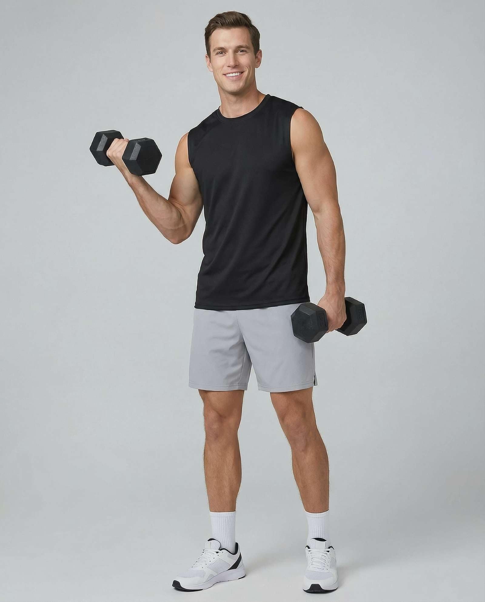 Real Essentials Herren Sportlich Yoga-Shirt (5er Pack)