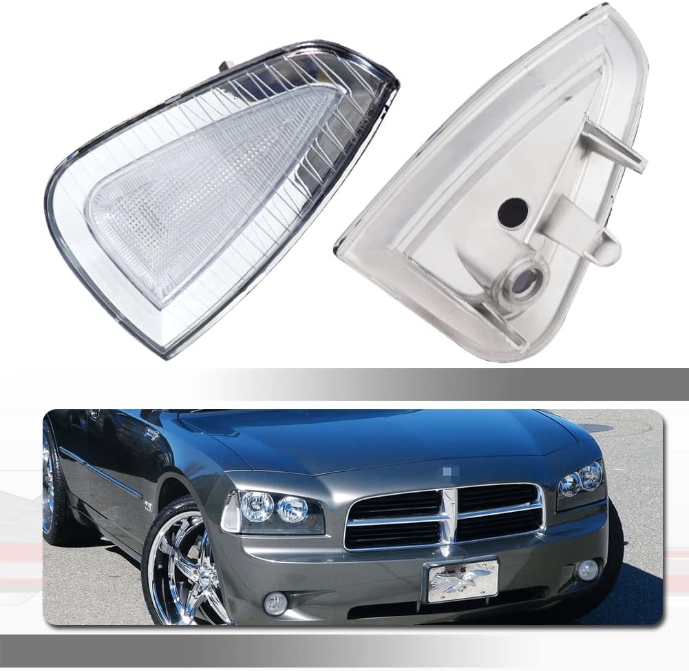For 2006 2007 2008 2009 2010 Dodge Charger Sxt Rt Se Srt8 Assembly Replacement OEM Front Bumper Passenger Side Marker turn signal housing Amber lens Housing