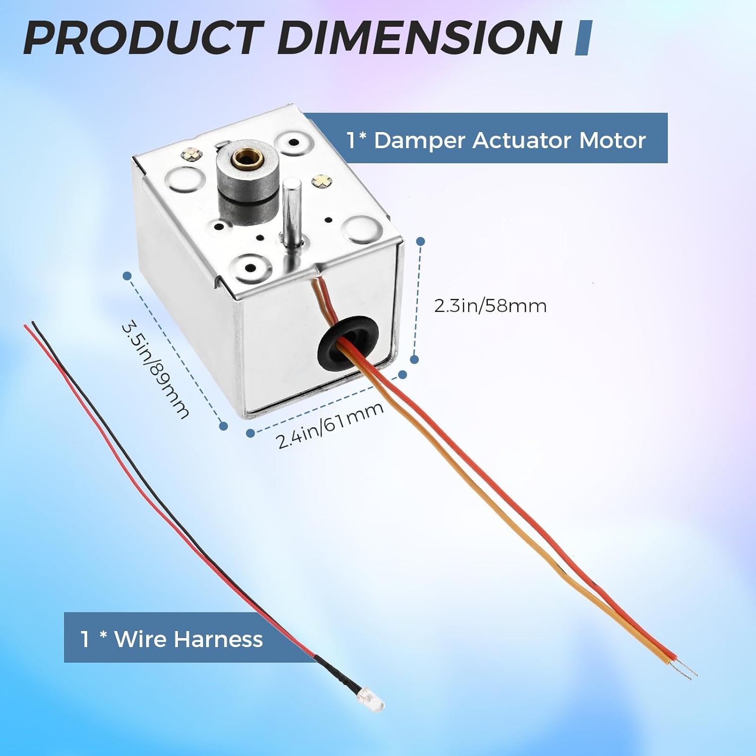 Damper Actuator Motor Replacement for Honeywell RZ3-1M, M847D, M847D1004, M847D1012, ARD, ZD Series HVAC Zone General Purpose Spring Return 2-Wire Damper Motor Normally Open/Closed, 24 VAC
