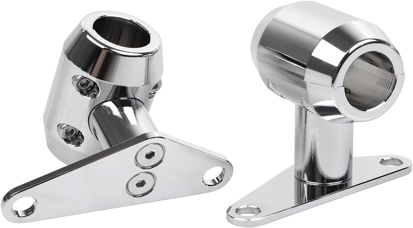 Chrome Aluminum 0-6" DNA Springer Front End Fender Tabs Set Mounts Fit for Harley & Choppers