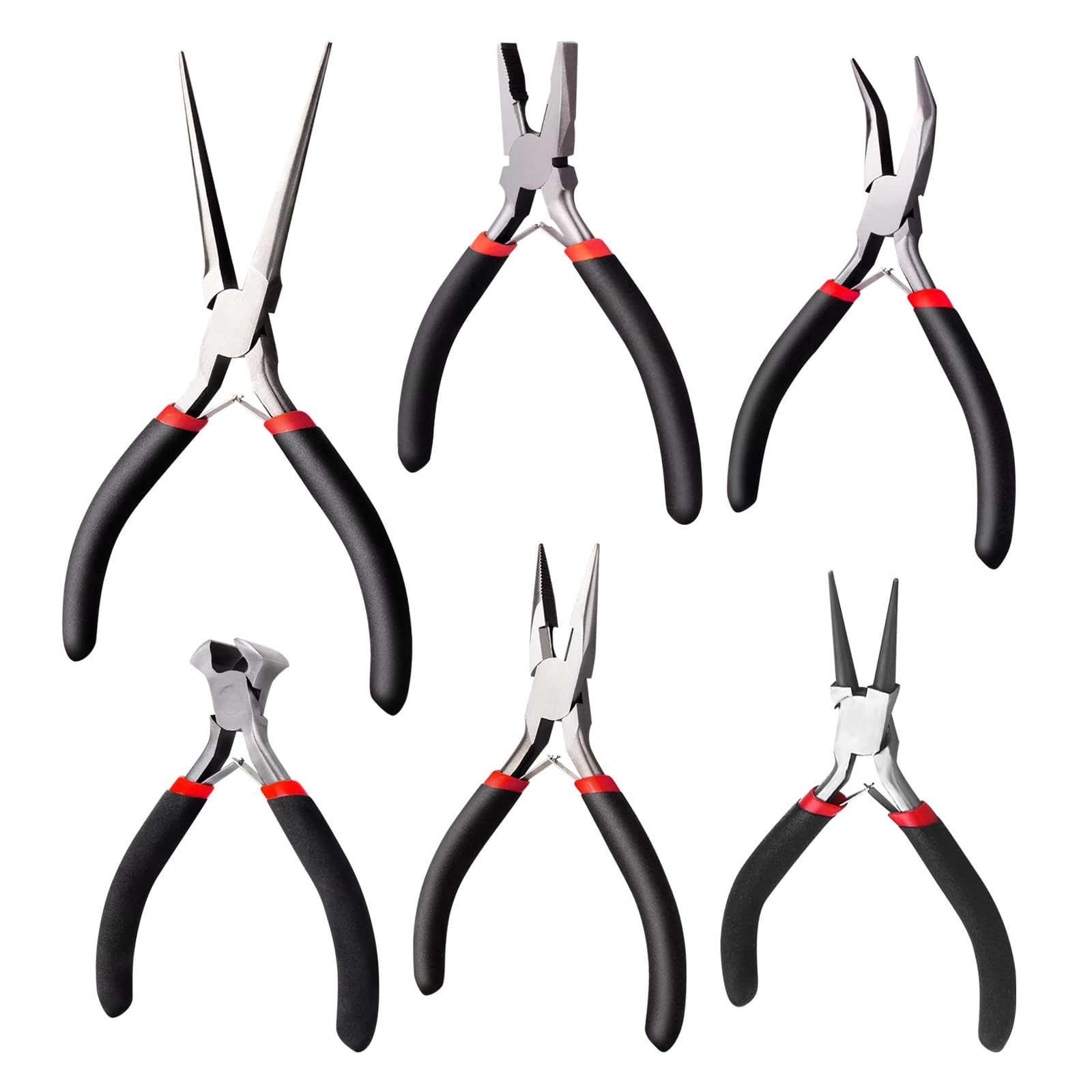 Workshop Pliers Set, Round Nose Earring, Curved Nose Earring, Steel Wire, Needle Nose Pliers