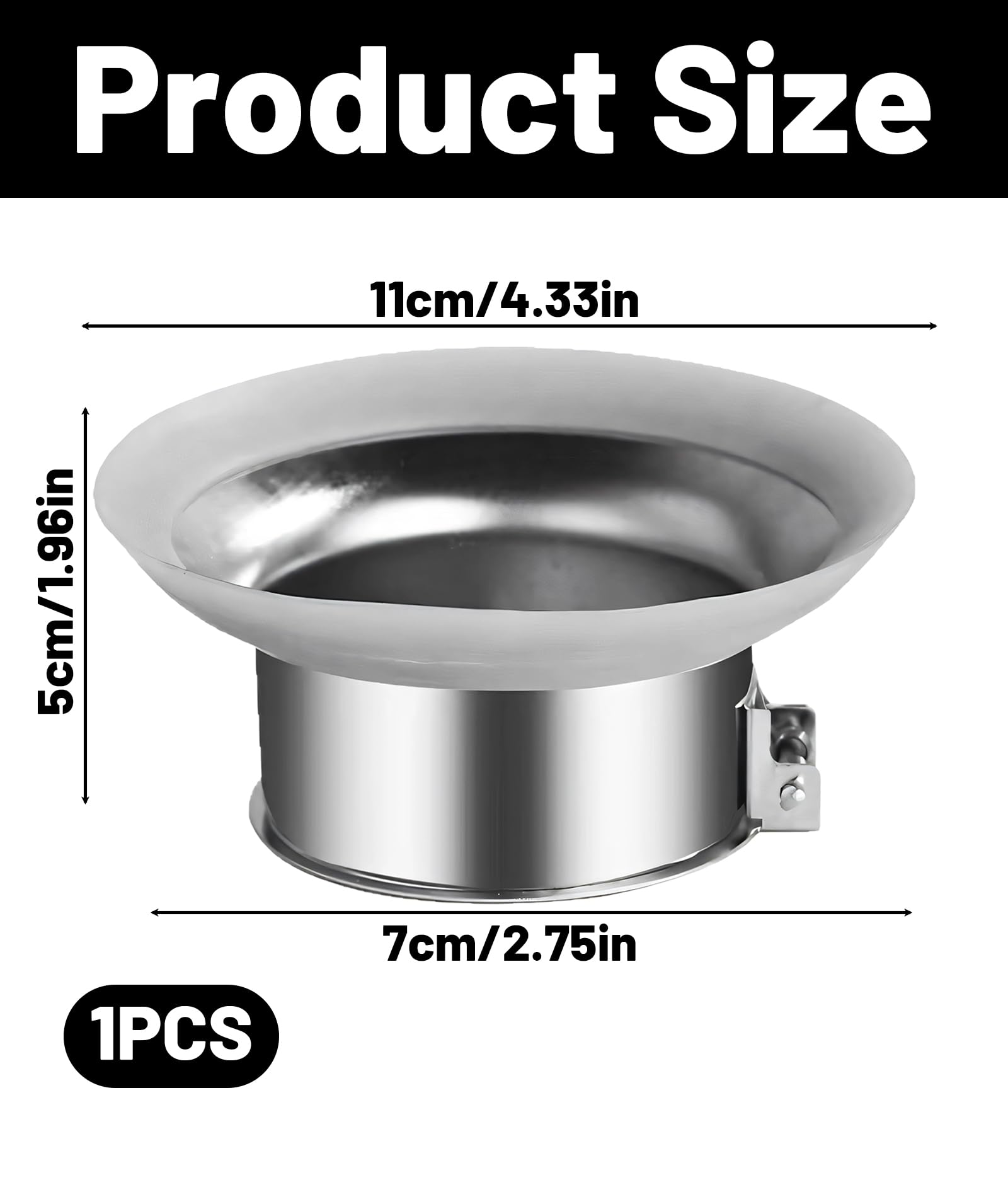 Squatting Pan Toilet Cover, Toilet Cover,Large Size Odor Stopper for Bathroom, Universal Fit for Squat Toilets, Easy Installation, 11cm x 7cm x 5cm, Silver, Clean Enthusiasts of Time