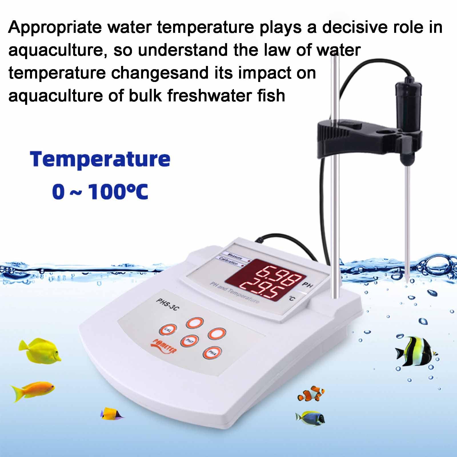 Medidor De Ph Digital De Sobremesa, Analizador De Calidad Del Agua De Alta Precisión, Compensación Automática De Temperatura, Autocalibración De 2 Puntos Y Pantalla Led