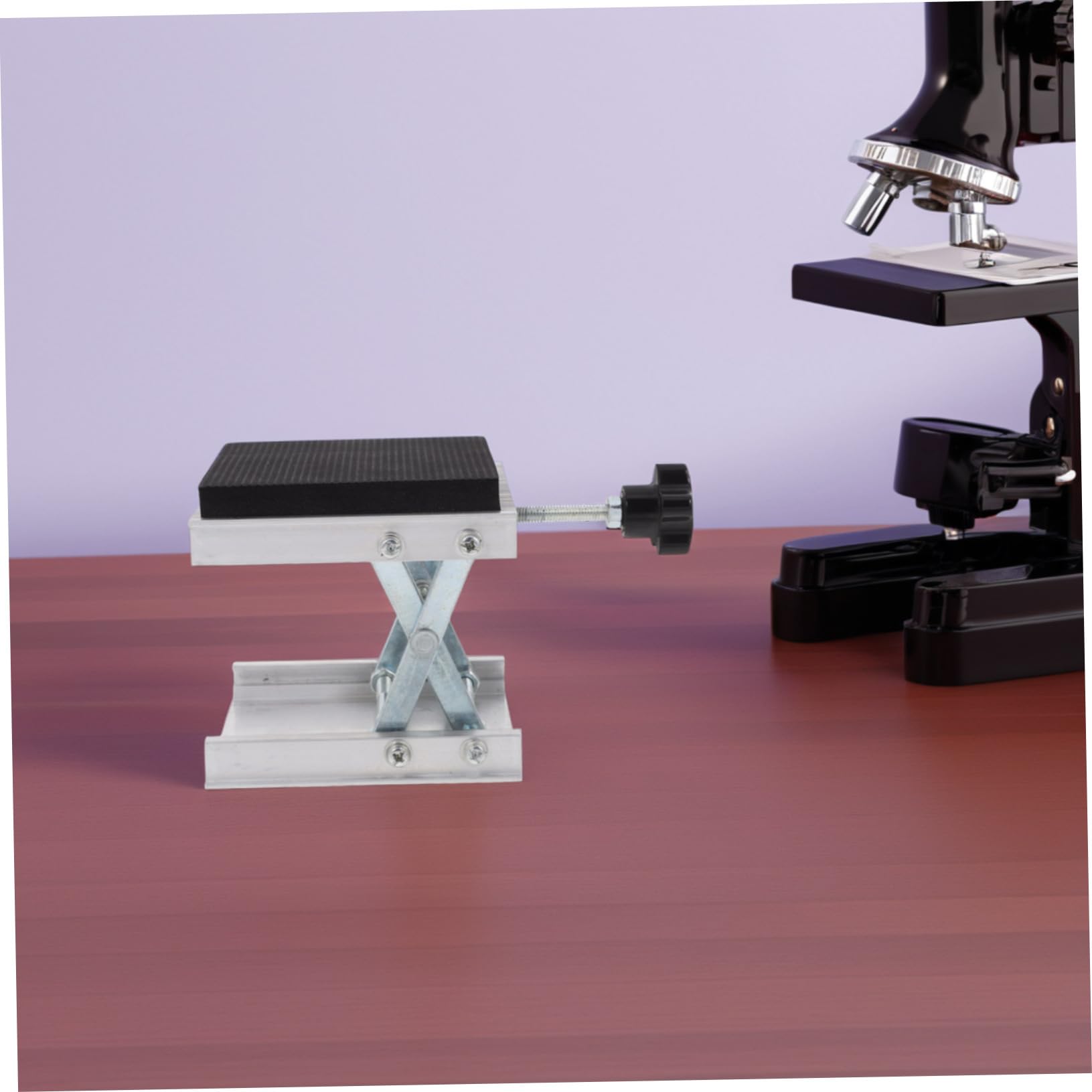 Sollevatore a forbice per cric da laboratorio resistente, in alluminio, per uso in laboratorio, piattaforma di sollevamento durevole per attrezzature scientifiche
