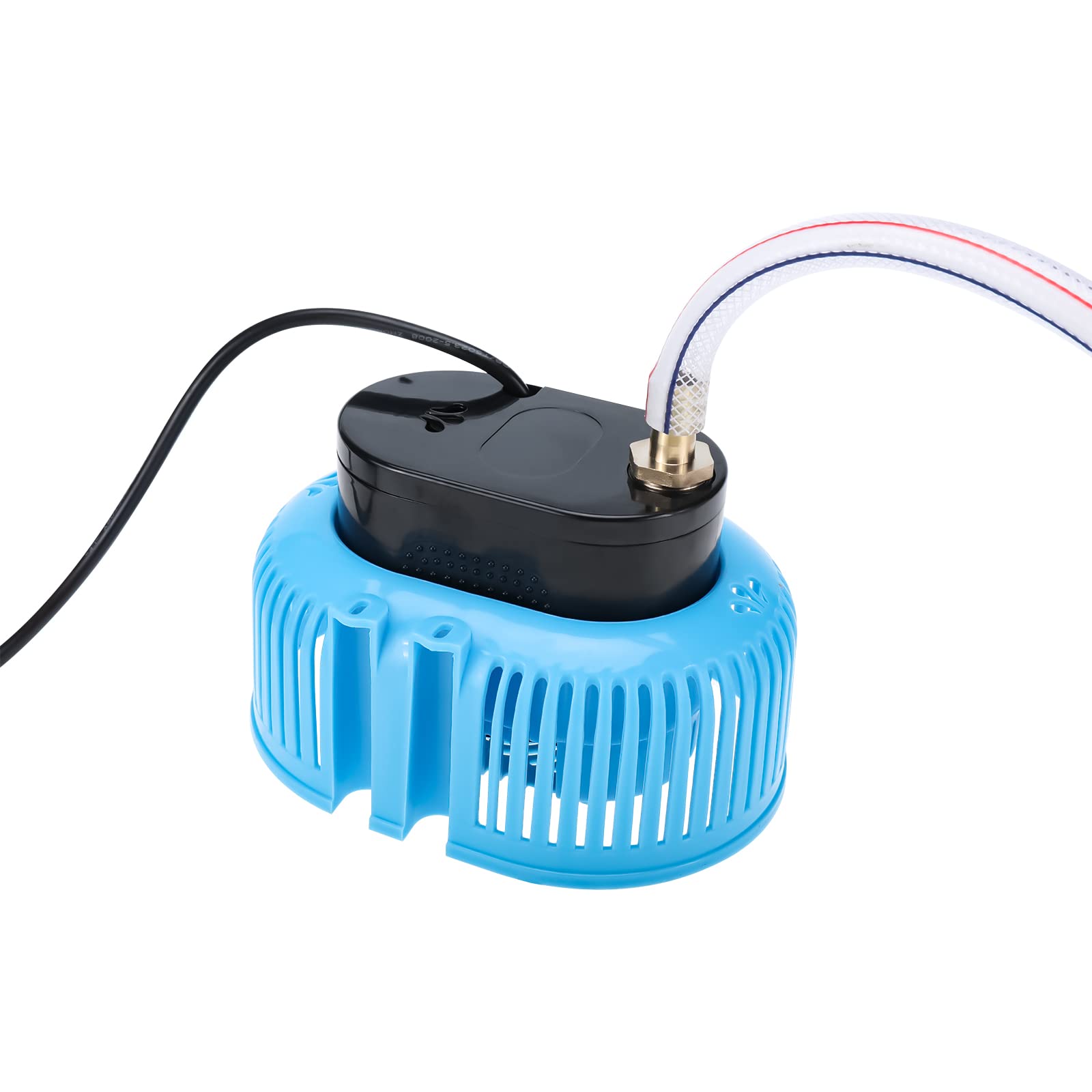 Yaegoo Pompa di copertura per piscina, AC 110 V 850 GPH fuori terra, pompa dell'acqua sommergibile con tubo di drenaggio da 4,9 m e 3 adattatori