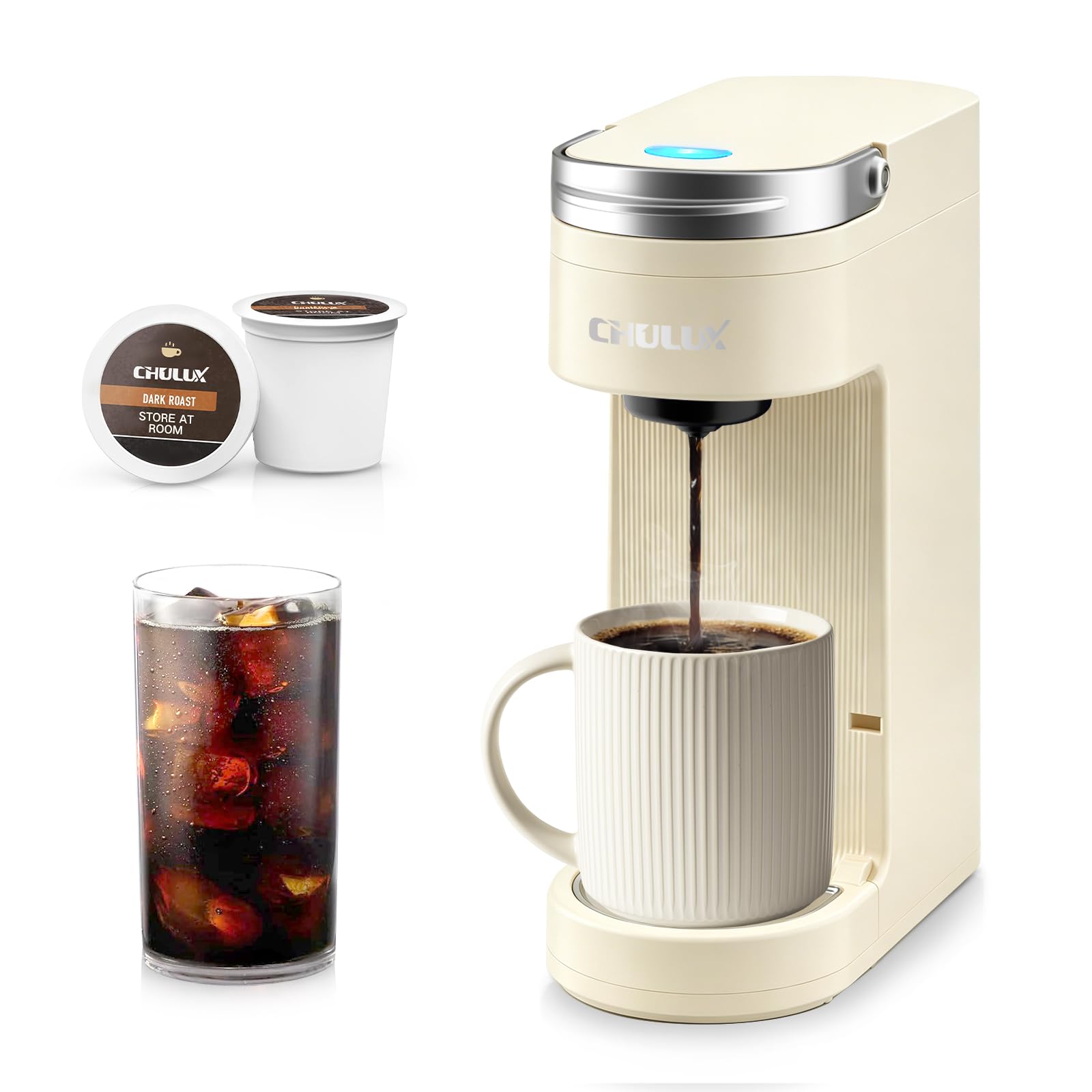 CHULUX Compact Single Cup Coffee Maker