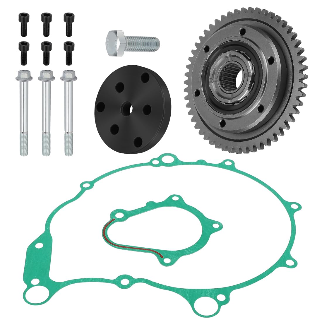 Kit de embrague de arranque unidireccional, engranaje, rodamiento, junta y extractor de volante para Yama-ha Raptor 660 YFM660R 2001 2002 2003
