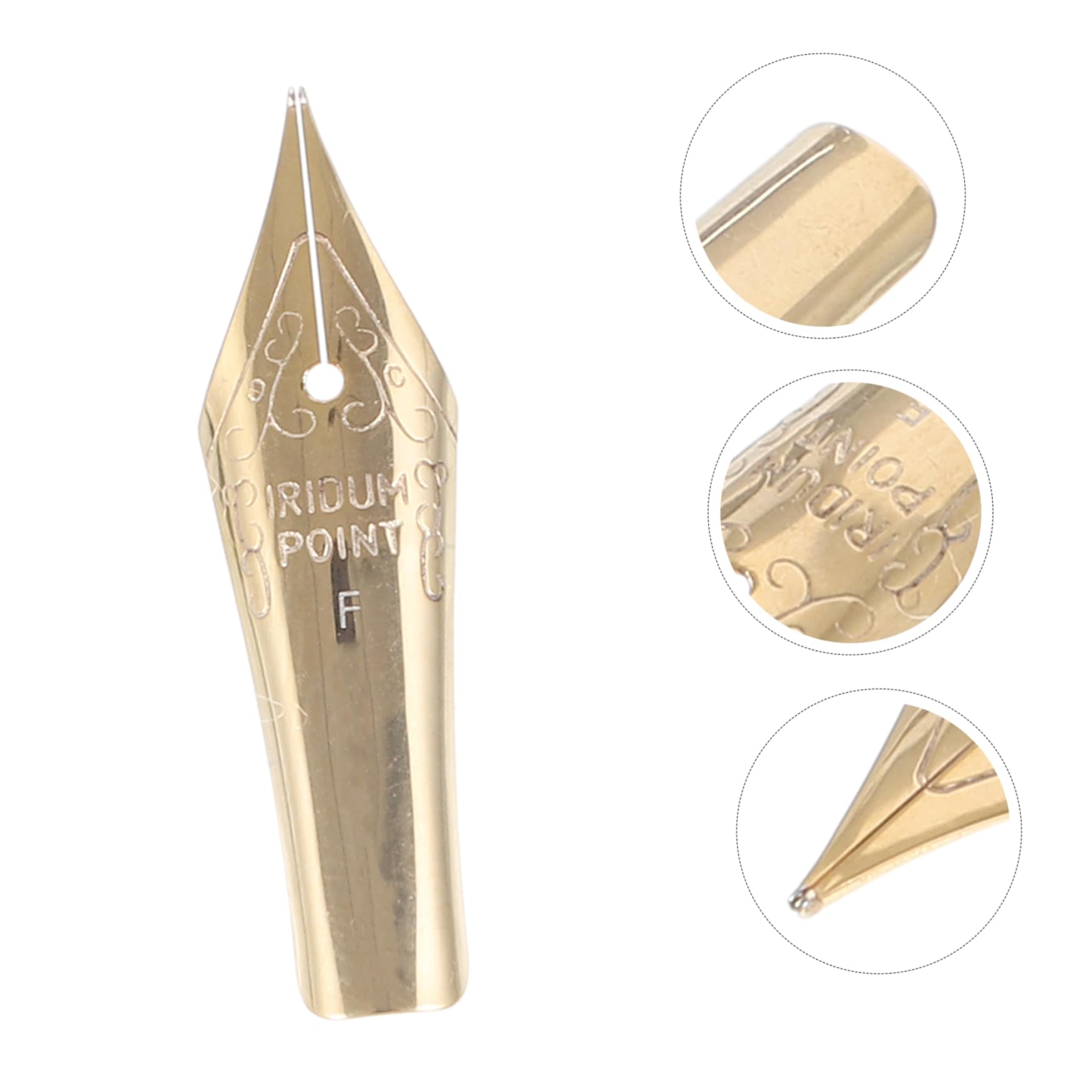 HOMSFOU Calligraphy Pen Nibs Replacement Metal Set for Fountain Pen 0.5mm Fine Point
