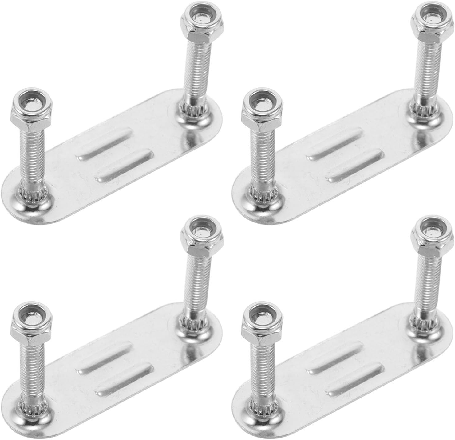 4pcs Roller Skate Bracket Plate Stainless Iron Double Row Base with Precise Installation Holes and Joint Protection for Indoor and Outdoor Skating Accessories
