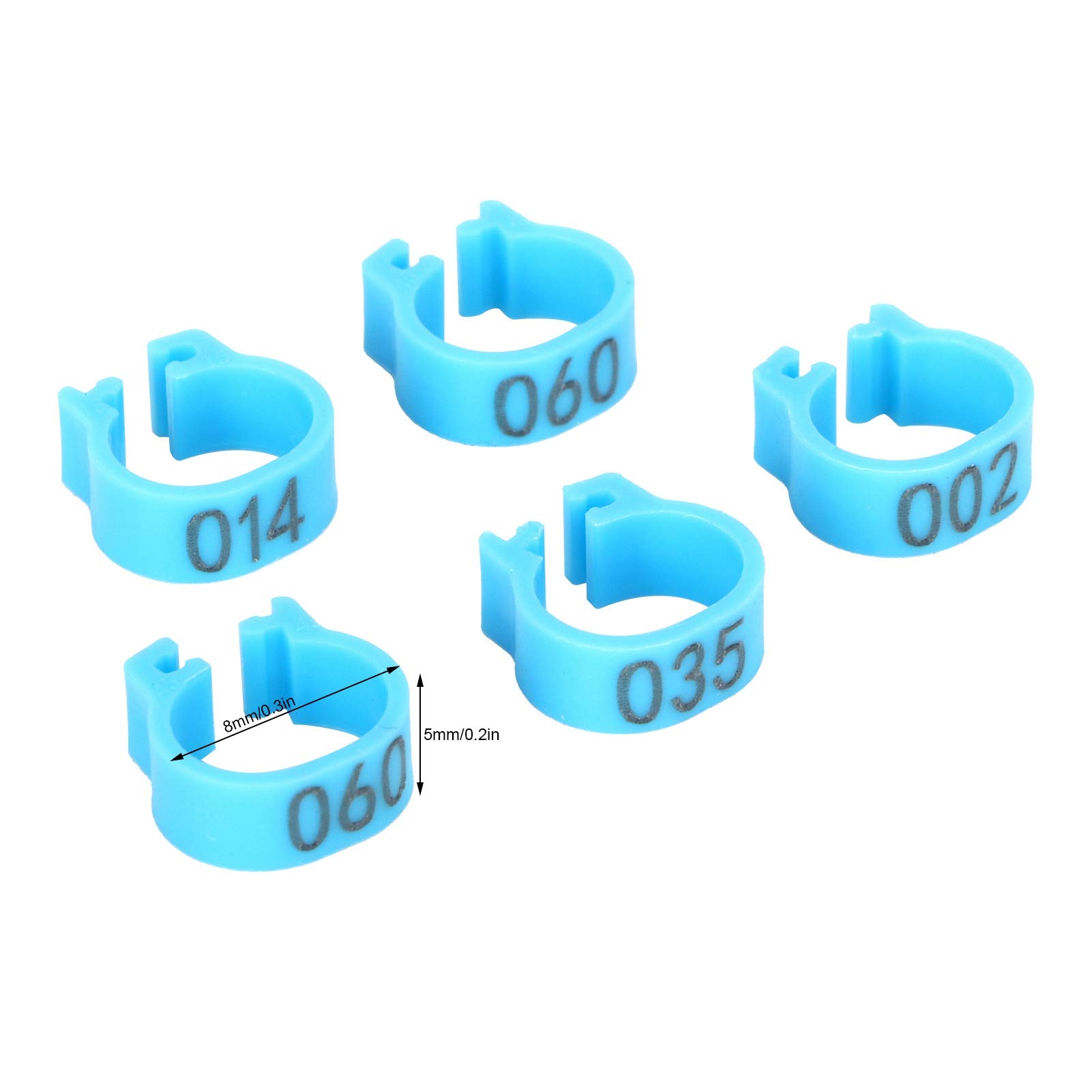 100 Anelli Identificativi Per Polli E Uccelli - Numerati 1-100, Plastica Durevole, Design A Baionetta, Colore Rosso - Foto 7