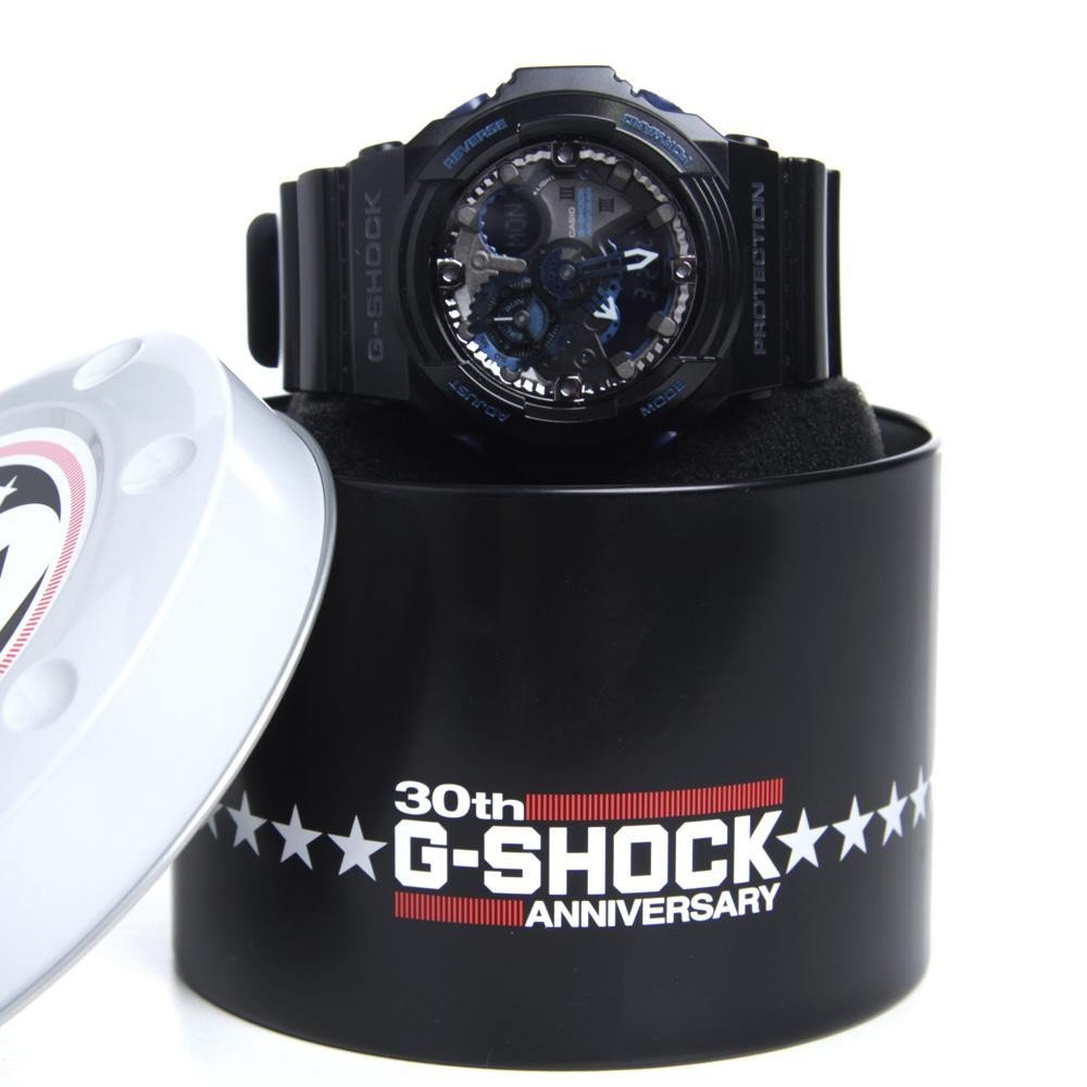 Amazon.co.jp: カシオ G-Shock GA-303B-1 イニシャル ブルー 30周年  